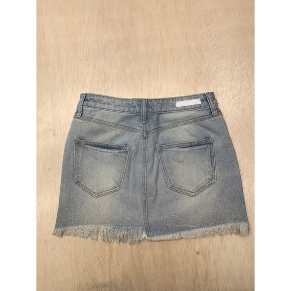 Women's Blue Cello Jeans‎ Asymmetrical Waist Short Denim Skirt Size Small - Picture 3 of 8